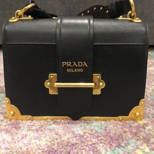 Prada Cahier Black Leather